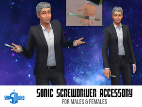 Sims 4 — Sim Who's Sonic Screwdriver accessory by indiaskapie2 — Turn your Sim into a Time Lord with Sim Who's Sonic