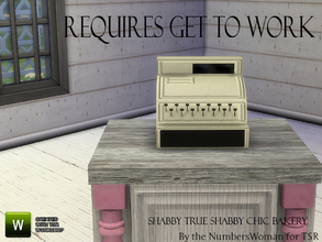 Sims 4 — Shabby Chic True Shabby Bakery Cash Register by TheNumbersWoman — Old fashioned bakery items for your Sims to