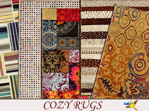 Sims 4 — evi Cozy Rugs by evi — As winter is coming this set of five cozy rugs make your place warmer