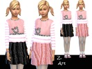 Sims 4 — Kitty Cat by Zuckerschnute20 — This dress I have made for my sims girl for her first day of school :D 2 colors