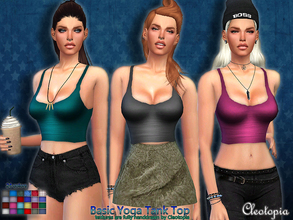 Sims 4 — Set46- Basic Yoga Tank by Cleotopia — I made this back in january, I have been incredibly busy so decided to