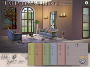 Sims 4 — 3DL Imperio Sims Luxury Linen Walls v2 by eddielle — This collection of 6 linen textured wall colors are made in