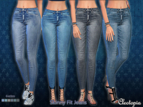 Sims 4 — Set44- Skinny Fit Jeans by Cleotopia — Every sim needs a tight, nice fitting jeans that works with any casual
