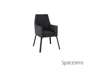Sims 4 — Celia dining and living room - Dining chair by spacesims — A cozy chair with sleek lines and a modern design.