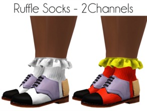 Sims 3 — RuffleSock by LoubelleSims — This sock comes in two parts or you can just wear the sock. This is the actual sock