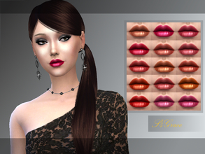 Sims 4 — [S4Grace] - Glossy Lipstick by S4grace — Glossy lipstick in 15 different colors and shades. TF-EF 15 swatches