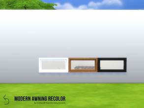 Sims 4 — Modern Awning Recolor by k-omu2 — Recolor of the Modern Awning window, in three new shades - pure white, pitch