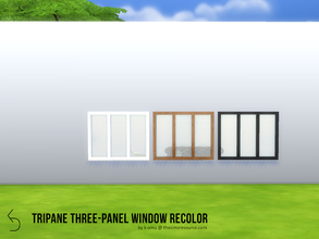 Sims 4 — Tripane Three-Panel Window Recolor by k-omu2 — Recolor of the Tripane Three-Panel window, in three new shades -