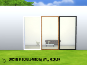 Sims 4 — Outside In Double-Window Wall Recolor  by k-omu2 — Recolor of the Outside In Double-Window Wall window, in three