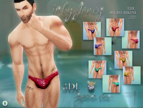 Sims 4 — 3DL Imperio Sim-io by Jancy- JomYo Micro Bikini by eddielle — This micro bikini is for those handsome male sims