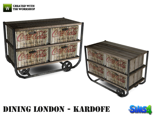Sims 4 — kardofe_Dining London_Cart by kardofe — Old industrial cart, we now use as a side table