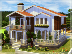 Sims 4 — V | 12 by vidia — This house has 2 floors. on the downstairs, there is a living room, a kitchen and a bathroom.