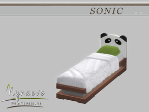 Sims 4 — Sonic Panda Bed by NynaeveDesign — Sonic Kids - Panda Bed Located in: Comfort - Bed Price: 2000 Tiles: 3x1 Color