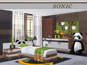Sims 4 — Sonic Kids by NynaeveDesign — Ideal for smaller rooms, Sonic Kids provides a versatile place for play and sleep.