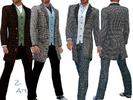 Sims 4 — Smart Fashion III by Zuckerschnute20 — A chic combination of shirt, waistcoat and jacket with different fabrics