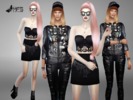 Sims 4 — MFS Rock Your Body - Collection by MissFortune — A set of punk and rockish clothing in black leather!