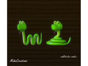 Sims 4 — Wallsticker Snakes by MahoCreations — Snakes for kids room 