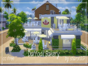 Sims 4 — Daffodil Bakery by sharon337 — Daffodil bakery is a store built on a 20 x 20 lot in Magnolia Promenade. It is
