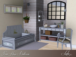 Sims 3 — Farm House Bathroom by Lulu265 — A rustic bathroom creates a warm space which brings you back in touch with