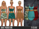 Sims 4 — ShakeProductions 39 3D Belted Dress by ShakeProductions — -Hand drawn dress -New Mesh with 3D Belt -Morph States