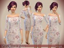 Sims 4 — EmbroideredDress by Paogae — A delicate pink dress, knee length, with precious embroideries. Elegance and style.