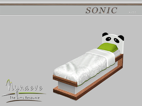 Sims 3 — Sonic Panda Bed by NynaeveDesign — Sonic Kids - Panda Bed Located in: Comfort - Bed Price: 2000 Tiles: 3x1
