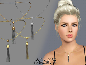 Sims 3 — NataliS TS3 Tassel pendant FT-FA by Natalis — Chain Tassel pendant necklace have become the must have jewelry