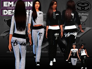 Sims 4 — Ladies Stussy Hoodie 2 by emagin3602 — Designed by Emagin Designs http://www.thesims3.com/mypage/Emagin/mystudio