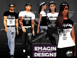 Sims 4 — Men & Ladies Stussy Snapbacks & Beenies by emagin3602 — Designed by Emagin Designs