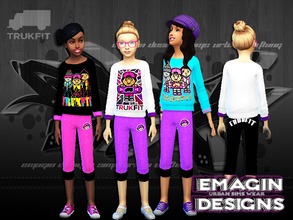 Sims 4 — Girls Trukfit Outfits by emagin3602 — Designed by Emagin Designs http://www.thesims3.com/mypage/Emagin/mystudio