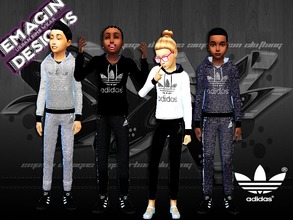 Sims 4 — Girls & Boys Adidas Outfits by emagin3602 — Designed by Emagin Designs