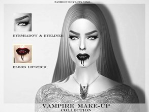 Sims 4 — VMC Lipstick by FashionRoyaltySims — Vampire lipstick for your sims. Standalone, custom thumbnail, 12 colors.