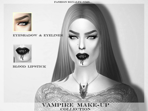 Sims 4 — VMC Eyeshadow by FashionRoyaltySims — Vampire eyeshadow for your sims. Standalone, custom thumbnail, 6 colors.