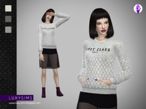 Sims 4 — First Class by LuxySims3 — Hey! Cold is coming! New sweatshirt for females 3 Swatches Thank you so much for