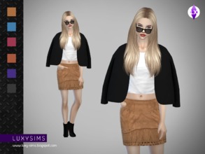 Sims 4 — Fringed Skirt by LuxySims3 — Hey! Luxy updating with a new download! New fringed skirt for females 6 Swatches