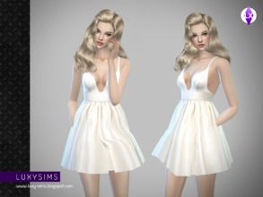 Sims 4 — White Dress by LuxySims3 — Hey! Luxy updating with a new download! New white dress for females 1 Swatches Thank