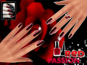 Sims 4 — PZC_Red Passion Nails by Pinkzombiecupcakes — The perfect nails for a romantic night or rendezvous ;) High