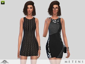 Sims 4 — Elements - Dresses by Metens — 2 luxury dresses with different materials in one file for your sexy ladies! New