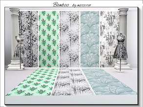 Sims 3 — Bamboo_marcorse by marcorse — Five collected patterns with a bamboo motif. All are found in Fabrics, except