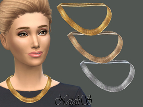 Sims 4 — NataliS_Flat Chain Necklace by Natalis — Smooth a flat snake chain necklace. The perfect jewelry for everyday