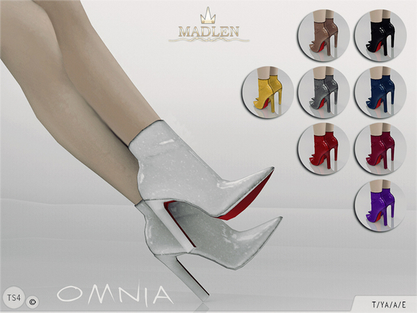 Sims 4 — Madlen Omnia Boots by MJ95 — New breathtaking ankle boots for your sim! Come in 9 colours (patent leather