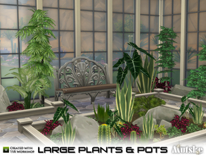 Sims 4 — Large Plant and Pots by Mutske — Ever wanted an indoor garden for your sims? Now you can create one! You can