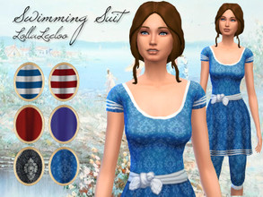 Sims 4 — Victorian Swimsuit for Sim ladies by LollaLeeloo by Lollaleeloo — This package contains a Victorian swimming
