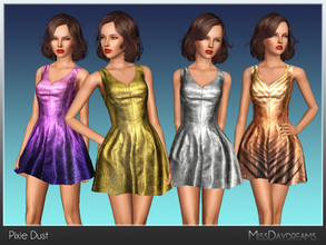 Sims 3 — Pixie Dust by MissDaydreams — Pixie Dust is a fancy, flared mini dress made of shiny fabric. Comes in single