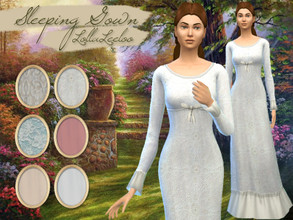 Sims 4 — Vintage Nightgown by LollaLeeloo by Lollaleeloo — The package contains a nightgown in six patterns/colors from