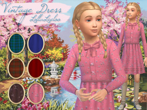 Sims 4 — Vintage Girls Dress by LollaLeeloo by Lollaleeloo — Sims girls love wearing fashionable clothes, and these
