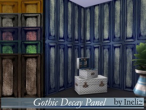 Sims 4 — Gothic Decay Panel by Ineliz — A set of decaying panels in 6 colors. 