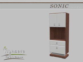 Sims 4 — Sonic Hutch by NynaeveDesign — Sonic Dining Room - Hutch Located in: Surfaces - Accent Tables Price: 301 Tiles: