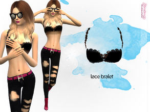 Sims 4 — Lace Mini Bralet by Simsimay — This set contains Best Seller Pieces which I collected the info from ready to