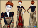 Sims 4 — Set Red Queen by bukovka — Outfit Red Queen from the movie Alice in Wonderland. Includes: dress, crown and